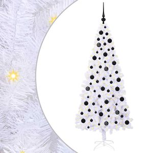 vidaXL K&uuml;nstlicher Weihnachtsbaum Wei&szlig; 180 cm PVC und Stahl