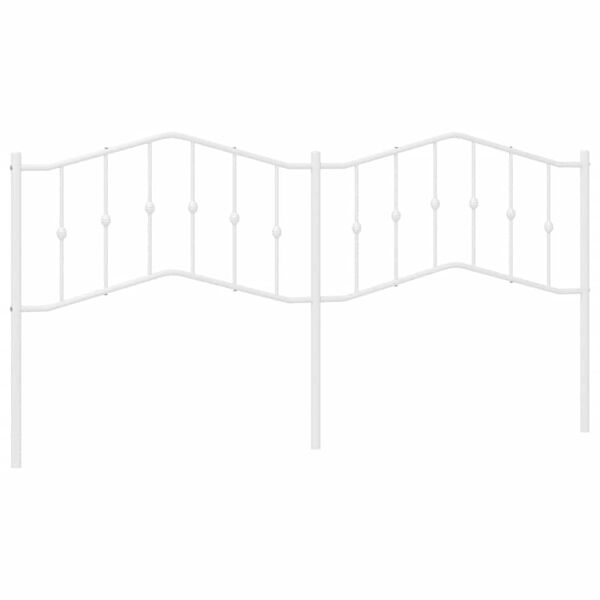 vidaXL Kopfteil Metall Weiß 193 cm