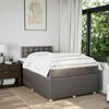 vidaXL Boxspringbett mit Matratze Taupe 120x190 cm Stoff