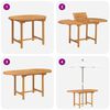 vidaXL Garten Essgruppe 5 pcs Braun Massivholz Teak