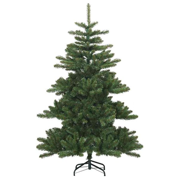 vidaXL K&uuml;nstlicher klappbarer Weihnachtsbaum Gr&uuml;n 150 cm PVC und Stahl