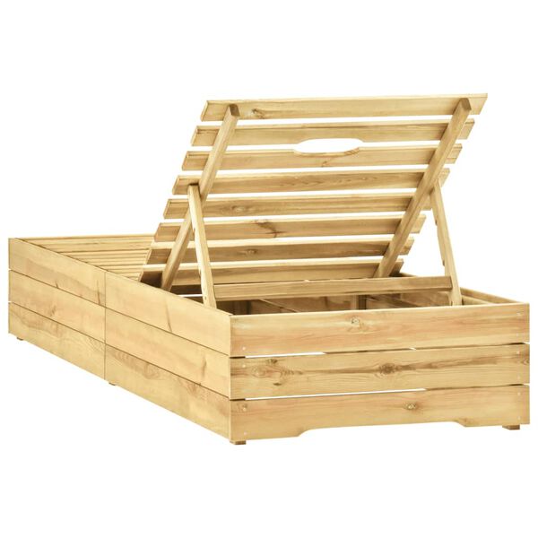 vidaXL Sonnenliege Grün Imprägniertes Kiefernholz