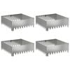 vidaXL Raseneinfassung 4 pcs 60 x 60 x 20 cm Stahl Silber