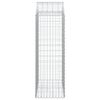 vidaXL Gabione mit Hochbogen 100x50x140/160 cm Verzinktes Eisen