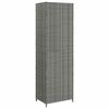 vidaXL Gartenschrank Grau 59x40x180 cm Poly Rattan