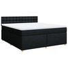 vidaXL Boxspringbett mit Matratze Schwarz 180x200 cm Stoff