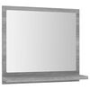 vidaXL Badspiegel Grau Sonoma 40x10,5x37 cm Holzwerkstoff