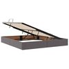 vidaXL Bett mit Stauraum und LED mit LED Grau 180 x 200 cm Kunstleder