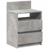 vidaXL Nachttisch mit 2 Schubladen Betongrau 40x33x60 cm
