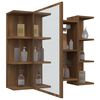 vidaXL Bad-Spiegelschrank Braun Eiche-Optik 80x20,5x64cm Holzwerkstoff