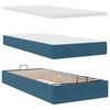 vidaXL Ottoman-Bett mit Matratze Dunkelblau 90x190 cm Samt