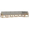 vidaXL Outdoor-Sofagarnitur 4 pcs Wei&szlig; und Hellgrau Polyester