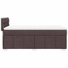 vidaXL Boxspringbett mit Matratze Dunkelbraun 90x200 cm Stoff