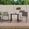 vidaXL 3-tlg. Garten-Essgruppe mit Kissen Poly Rattan und Stahl