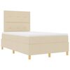 vidaXL Boxspringbett mit Matratze Creme 120 x 200 cm Stoff