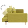 vidaXL Schlafsofa 2-Sitzer mit 2 Kissen Grün Stoff