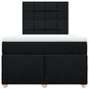 vidaXL Boxspringbett mit Matratze Schwarz 120x190 cm Stoff