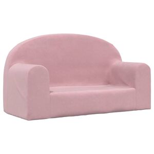 vidaXL Kindersofa 2-Sitzer Rosa Weich Pl&uuml;sch