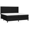 vidaXL Boxspringbett mit Matratze & LED Schwarz 200x200 cm Stoff