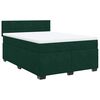 vidaXL Boxspringbett mit Matratze Dunkelgr&uuml;n 160x200 cm Samt