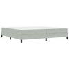 vidaXL Boxspringbett mit Matratze Hellgrau 200 x 200 cm Stoff