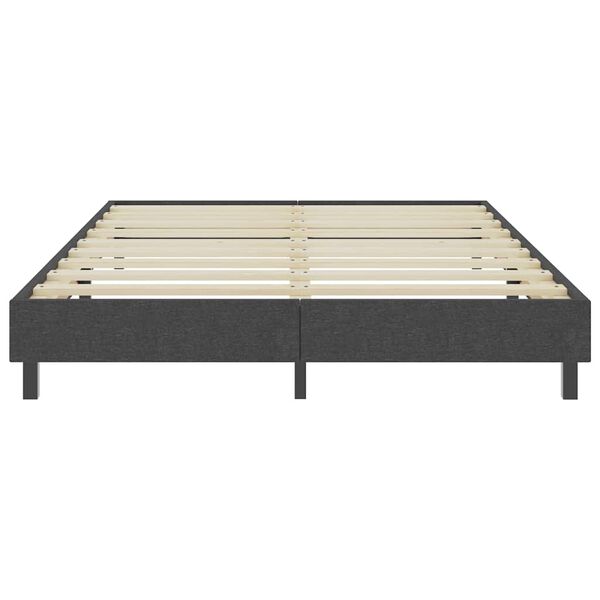 vidaXL Boxspring-Bettgestell Grau Stoff 140x200 cm