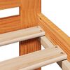 vidaXL Massivholzbett ohne Matratze Wachsbraun 135x190 cm Kiefernholz