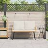vidaXL Gartenbank mit Kissen Braun 114 x 64 x 78cm Metall
