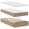 vidaXL Bett mit Stauraum und LED Cappuccino 90 x 190 cm Kunstleder