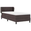 vidaXL Boxspringbett mit Matratze Dunkelbraun 90 x 200 cm Stoff