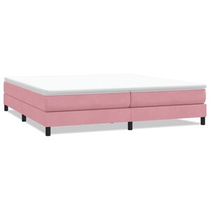 vidaXL Boxspringbett ohne Matratze Rosa 200x220 cm Samt