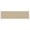 vidaXL Ausziehbares Seitenmarkise Beige 500 x 117 cm Polyester