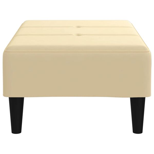 vidaXL Fu&szlig;hocker Creme 78x56x32 cm Samt