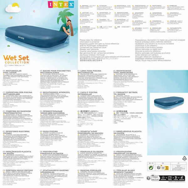 Intex Rechteckige Poolabdeckung 58412NP