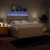 vidaXL Boxspringbett mit Matratze Creme 200x200 cm Stoff