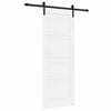 vidaXL Schiebet&uuml;r 78 x 202 cm Holzwerkstoff Wei&szlig; und Schwarz