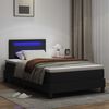 vidaXL Boxspringbett mit Matratze Schwarz 120 x 200 cm Kunstleder