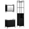 vidaXL Badezimmerschrank-Set 3 stk. Schwarz Eichen-Optik