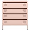 vidaXL Sideboard Rosa 68x39x73,5 cm Kaltgewalzter Stahl
