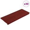 vidaXL Stufenmatten Selbstklebend 30 Stk. Rot 65x24,5x3,5 cm