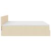 vidaXL Ottoman-Bett mit Matratze Creme 160x200 cm Stoff
