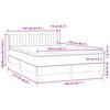 vidaXL Boxspringbett mit Matratze Hellgrau 140x210 cm Samt