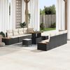 vidaXL Gartensofa-set 11 pcs Schwarz Poly-Rattan