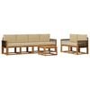 vidaXL Outdoor-Sofagarnitur mit Kissen 6 pcs Natur