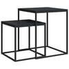vidaXL Couchtisch-Set 2-tlg. Holzwerkstoff und Metall