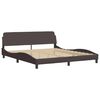 vidaXL Bett mit Matratze "Dover" Dunkelbraun 180x200 cm Stoff