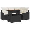 vidaXL Gartensofa-set 5 Stk. Schwarz Poly-Rattan