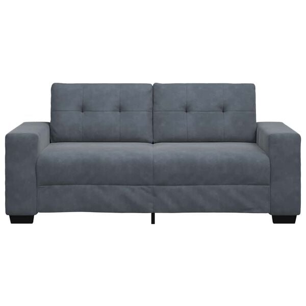 vidaXL Zweisitzer-Sofa Dunkelgrau 140 cm Samt