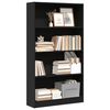 vidaXL Bücherregal Schwarz 80x24x143 cm Holzwerkstoff