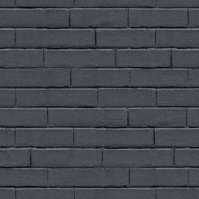 Good Vibes Tapete Chalkboard Brick Wall Schwarz und Grau